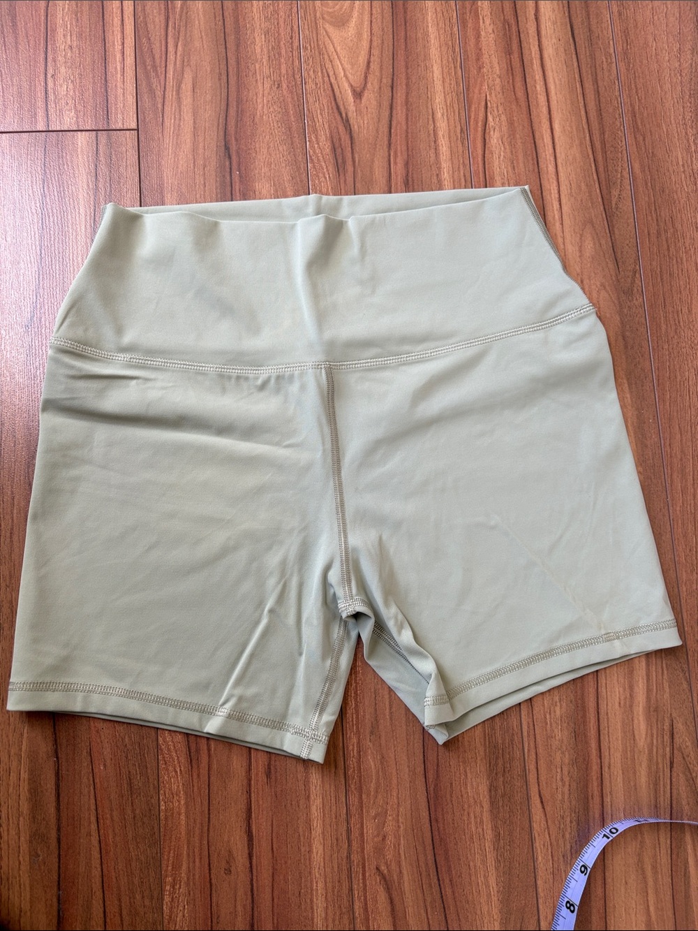 High-Rise Athletic Bike Shorts - Sage Green